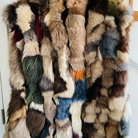 Neiman Marcus custom-made fox fur vest XL large like new very heavy fox fur - Picture 2 of 12
